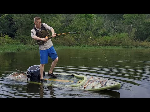 Multi Day Camping, Fishing & Foraging Float Trip - Catching BIG Catfish on Paddle Board