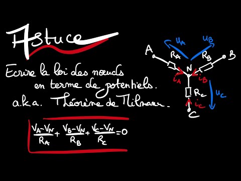 Astuce: Loi de noeuds en terme de potentiel ou théorème de Millmann