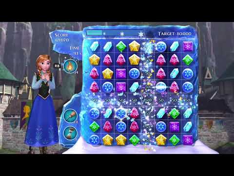 Frozen Free Fall: Snowball Fight Level 50 Walkthrough - No Power Ups
