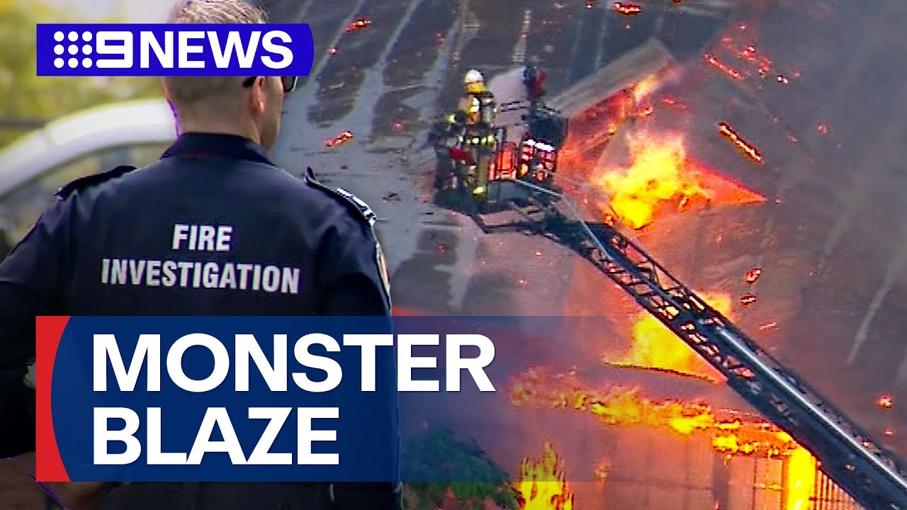 One man seriously injured in monster blaze in Queensland | 9 News Australia