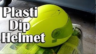 Plasti Dip Helmet - CHEAP HI-VIZ Motorcycle Helmet Option