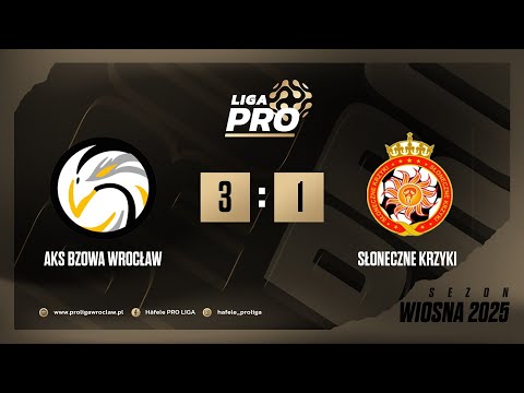Skrót | AKS BZOWA WROCŁAW - SŁONECZNE KRZYKI 3:1, Sezon Wiosna 2025, Häfele PRO Liga, 10.04.2025