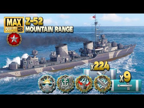 Destroyer Z-52 destroys 100% in ranked battle - World of Warships