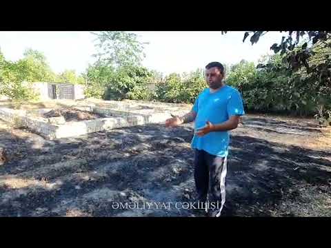 FHN-in Dövlət Yanğın Nəzarəti Xidməti daha bir qəsdən yanğıntörətmə faktının üstünü açıb (video, foto)