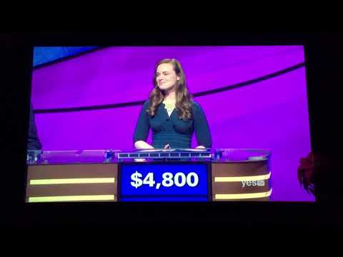 Jeopardy - The Teacher’s Tournament (quarterfinal match) Day 5, score change effects Ellie Walsh :/