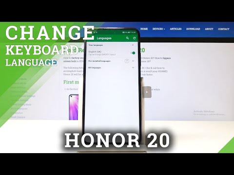 How to Change Keyboard Language in Honor 20 - Switch Between Languages