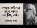 A few lines of the last poem Shesher kobita quotes in Bengali