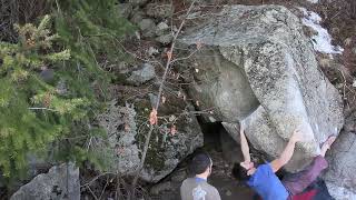Video thumbnail of Authentic Battle Damage, V12. Boulder Canyon
