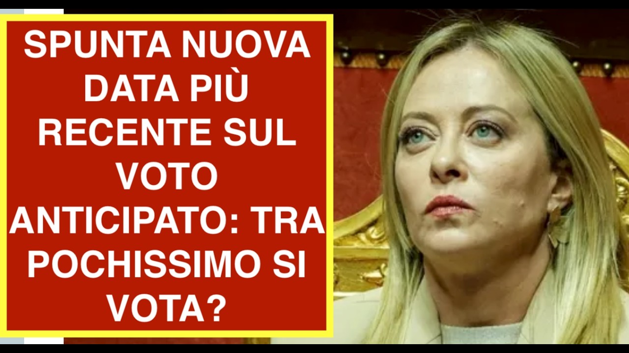 SPUNTA NUOVA DATA PIÙ RECENTE SUL VOTO ANTICIPATO: TRA POCHISSIMO SI VOTA?