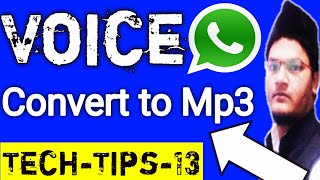 WhatsApp ki Voice ko Mp3 me kaise Convert kare  #T