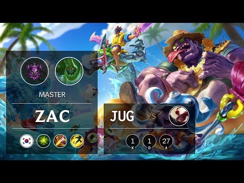 Zac Jungle vs Lee Sin - KR Master Patch 9.18
