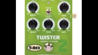 Video thumbnail for T-Rex Twister 2 review- Chorus/Flanger pedal by Negba