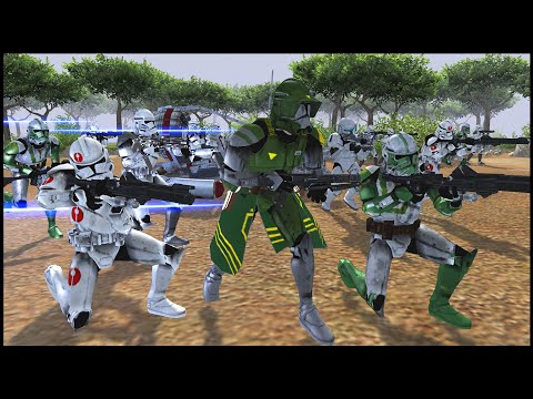 Clone Army Encircles City Walls! - Men of War: Star Wars Mod Battle Simulator