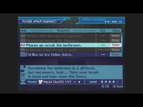 Persona 3 FES rants about flowers request location & selling Scrub Brush
