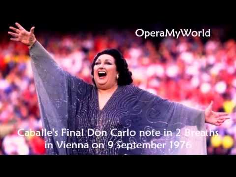 Montserrat Caballe Final High Note with 2 Breaths!!!AMAZING!!!