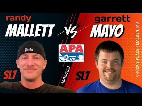 APA 8-Ball Match | Randy Mallett (SL7) vs Garret Mayo (SL7)