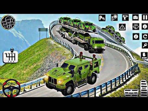 US Army  Truck Transporter Driving 3D - Cargo vehicle Airplane Simulator 2024 - Android Gameplay