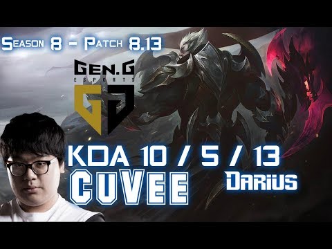GEN CuVee DARIUS vs RYZE Top - Patch 8.13 KR Ranked