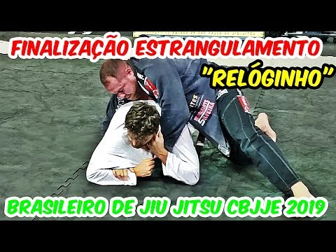 Faixa Preta - Jiu Jitsu - Finalização Estrangulamento "Relóginho" - BRASILEIRO   CBJJE 2019