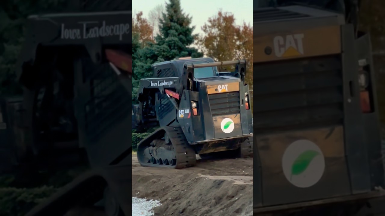 Cat 259D, finish grading.#landscaping #cat259d #heavyequipment #skidloader #skidsteers #black259d