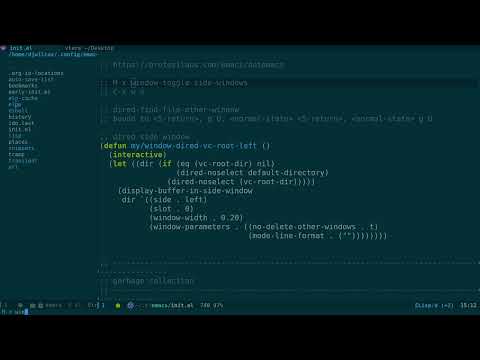 emacs side windows pinching prots code