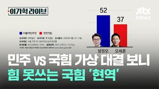 민주 vs 국힘 가상 대결 보니, 힘 못쓰는 국힘 '현역'｜이가혁 라이브