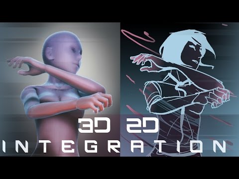 merge 2d animation with 3d animation tutorial by howard wimshurst