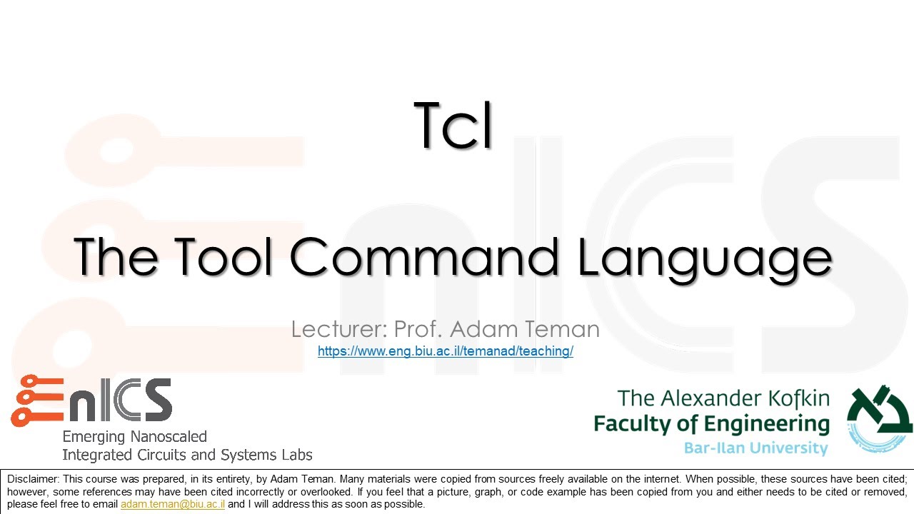 Introduction to Tcl: The tool command language - Part 1