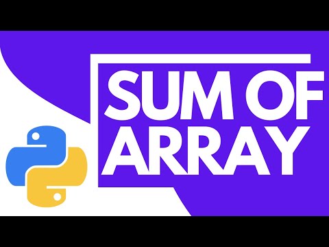 Python Program To Find Sum Of Elements Of An Arraypython Programming