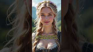 AI Draws Countries as Beautiful Women Part 2 #aiart #shorts #fashion