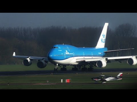 Heavy Diversions! KLM B747 & B787 Take Offs Rotterdam Airport