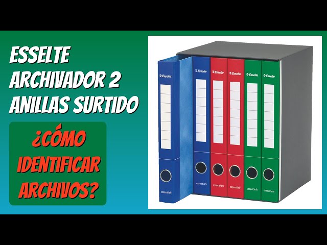 Vídeo relacionado con Esselte 624292 - Archivador con anillas (Capacidad 550 hojas, 3 unidades), rojo, 75 mm