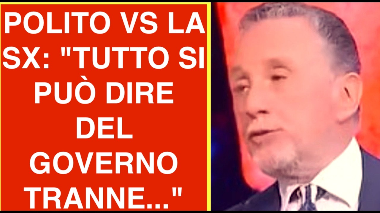 POLITO VS L'OPPOSIZIONE: "TUTTO SI PUÒ DIRE DEL GOVERNO TRANNE..."