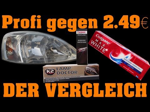 Scheinwerfer POLIEREN - Zahnpasta gegen K2 Lamp Doctor & SONAX PROFILINE Headlight Protection 🤑🤑🤑