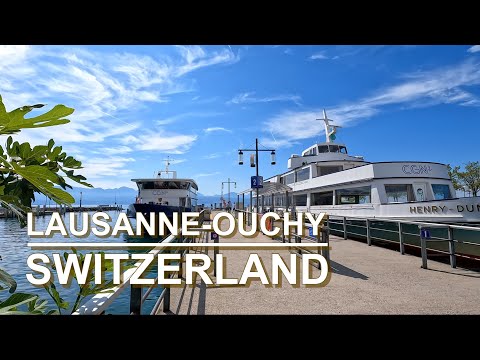Svizzera 🇨🇭 - Porto di Losanna Ouchy - Lago di Ginevra - Sirena - Casco da palombaro - 4K