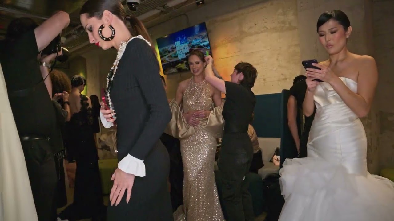 Backstage prep for runway show for Glaudi by JohannaHernandez @artheartsfashion LAFW