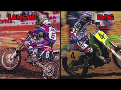 MX Des Nations History: Lamson SMOKES entire field. Emig SHREDS KX500. 1996.