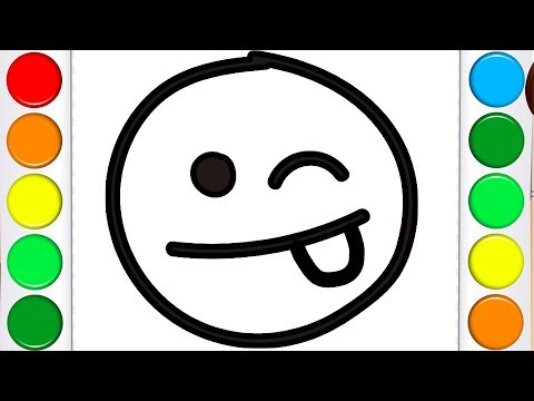 Coloring 8 Emoji l How To Draw and Color Emoticons Faces