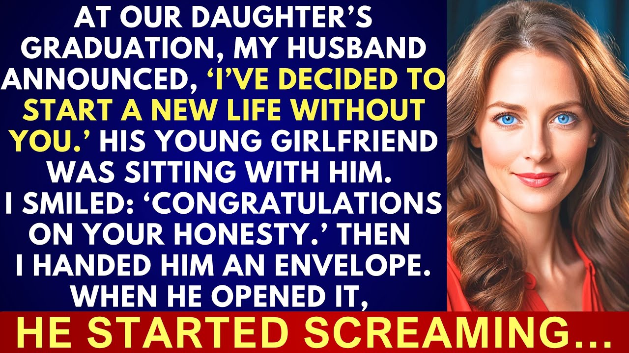 At My Daughter’s Graduation, My Husband Announced He Was Leaving Me — I Handed Him One Envelope