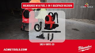 Milwaukee M18 FBPV2-0 Zádový vysavač gen.2