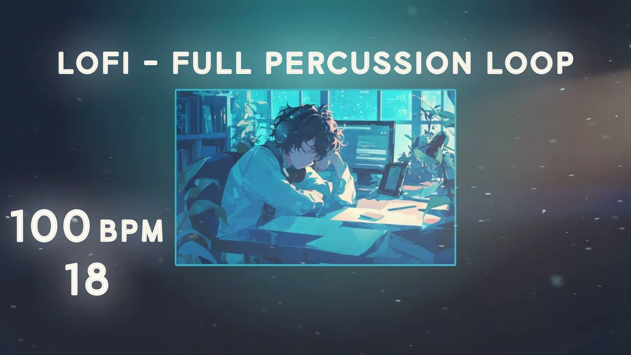 100 BPM Full Percussion Loops 18 [FREE Serpent Lofi Sample Packs] | Royalty Free Loops & Samples