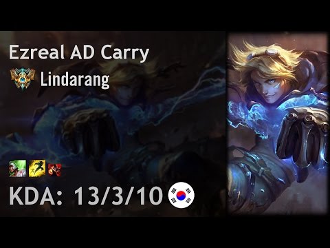 Ezreal AD Carry vs Jinx - Lindarang - KR Challenger Patch 7.8