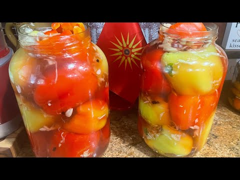 Pickled / Stuffed peppers/ with Macedonian coleslaw/ Tursija/ Polneti piperki so zelka /
