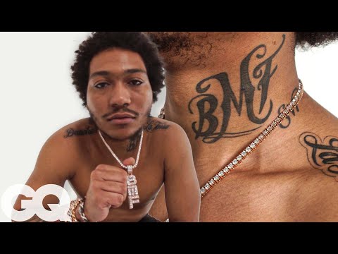 'BMF' Star Lil Meech Shows Off His Tattoos | GQ