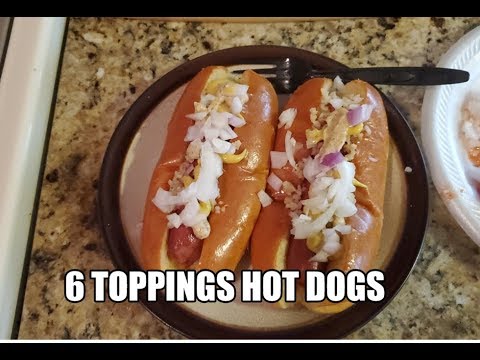 How to Make 6 Toppings Hot Dogs in 3 minutes