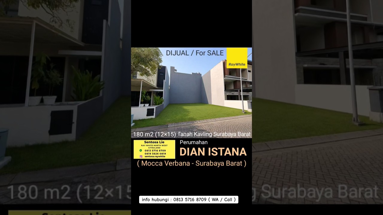 Langka Dijual Tanah Kavling Dian Istana Residence - Mocca Verbana Blok G - Wiyung Surabaya Barat Dekat Graha Famili, Bukit Darmo Golf, Pakuwon Mall