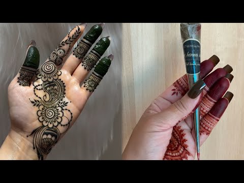 Simple Bel Mehndi Design Front Hand🌿| Simple Bel Mehndi Designs For Hands | Simple Vel Mehndi Design