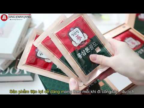Video Mở Hộp Nước Hồng Sâm KGC Jung Kwan Jang Tonic Gold 40ml x 30 Gói