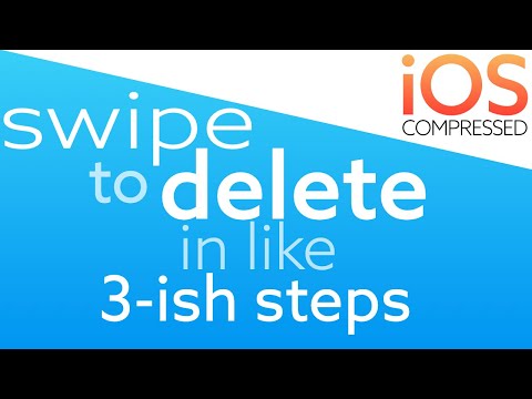 Swipe to Delete in Like 3-ish Steps! iOS Swift - under 60 seconds