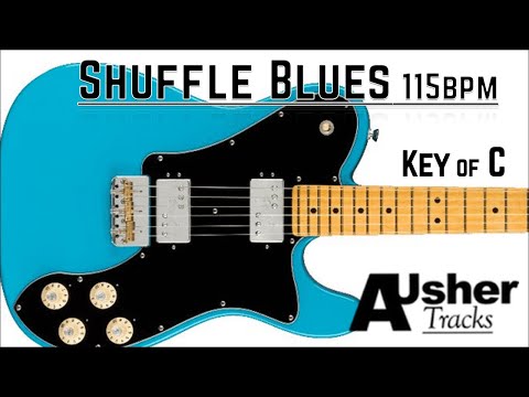 Rockin' Shuffle Blues in C jam track | Guitar Backing Track